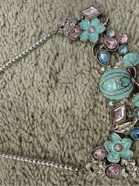 Disney Cinderella Crystal Necklace with Pink & Blue Accents